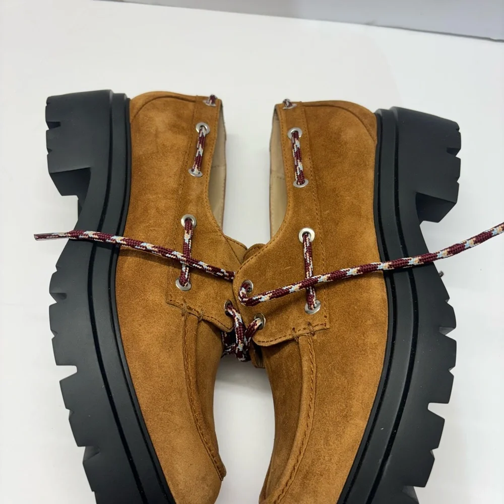 Stuart Weitzman Tan Suede Men's Loafers - Picture 3 of 9